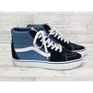 Vans Sk8hi Sneakers Sk8 Hi Blue Black High Top Shoes Size Men's 7.5 Women's 9